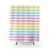 Pastel rainbow stripes shower curtains