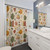 Flowery book lover's tea time shower curtain