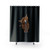 Highland cow print shower curtain