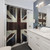 Vintage-style Union Jack UK shower curtain