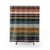 Serape Stripe Rust and Blue Shower Curtain