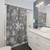 Grey Snowflakes Pattern Shower Curtains