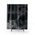 Modern Black and Gray Abstract Shower Curtain