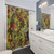 Tropical jungle botanical pattern shower curtain