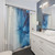 Blue Tides Alcohol Ink Painting Shower Curtain