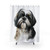 Shih Tzu Black White Watercolor Portrait Shower Curtain