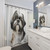 Shih Tzu Black White Watercolor Portrait Shower Curtain