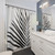 Palm Leaf Black and White Shower Curtain