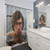 Adam Driver Shower Curtains featuring Swolo Beach Meme Design