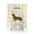 Dachshund shower curtain featuring adorable dog anatomy