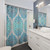 Turquoise and Blue Moroccan Pattern Shower Curtains