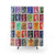 Postage Stamps Shower Curtains with British Commonwealth and Queen Elizabeth Design