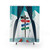 Retro Les Alpes ski poster shower curtain