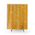 Yellow and White Geometric Pattern Shower Curtain