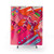 Colorful robots shower curtain with graphic design
