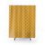 Mustard Yellow Geometric Squares Shower Curtains