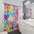 Colorful Heart Abstract Shower Curtains