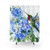 Hydrangea Flowers and Hummingbird Shower Curtain