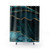 Teal and Gold Agate Texture Shower Curtains