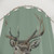 Watercolour Stag Green Shower Curtain