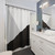 Monochrome Color Block Shower Curtains