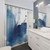 Indigo Blue Sea Abstract Shower Curtain