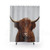 Colorful Highland Cow Shower Curtain