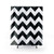 Black and white chevron pattern shower curtain