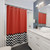 Black Lodge inspired graphic shower curtains
