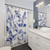 Blue and White Koi Fish Shower Curtain