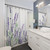 Lavender watercolor painting shower curtain