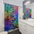 Colorful Sequin Shower Curtains with Rainbow Design