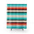 Navajo White and Turquoise Southwest Serape Shower Curtain