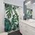 Tropical Monstera Leaf Pattern Shower Curtain