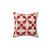 Vintage Patchwork Quilt Pillow in Red and White