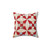 Vintage Patchwork Quilt Pillow in Red and White