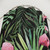 Tropical Flamingo Shower Curtain with Palm Leaf Design