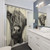 Monochrome Highland Cow Shower Curtain