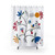 Scandinavian Folk Art Shower Curtains with Kurbits Flower Design
