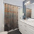 Rust Shower Curtains with Metallic Industrial Texture