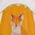 Geometric Fox Shower Curtain