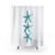 Aquamarine Starfish Shower Curtain