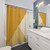 Gradient Geometry Mustard Shower Curtain