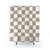 Hand Drawn Checkerboard Pattern Tan and White Shower Curtain