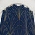 Navy Blue Art Deco Shower Curtain with Metallic Foil Accents