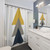 Minimalist Geometric Triangle Pattern Shower Curtains