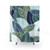 Navy blue and sage green leaf shower curtain
