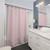 Beautiful pink cotton shower curtains with over 100 shades