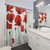 Poppy Stems Shower Curtain - Elegant Floral Design