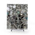 Sparkling silver glitter shower curtain